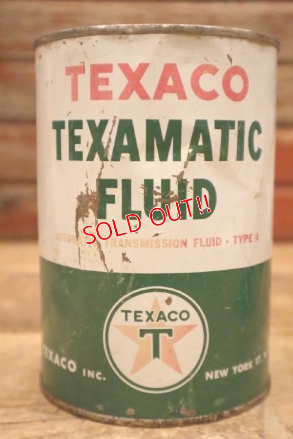 画像2: dp-230401-59 TEXACO / TEXAMATIC FLUID One U.S. Quart Motor Oil Can