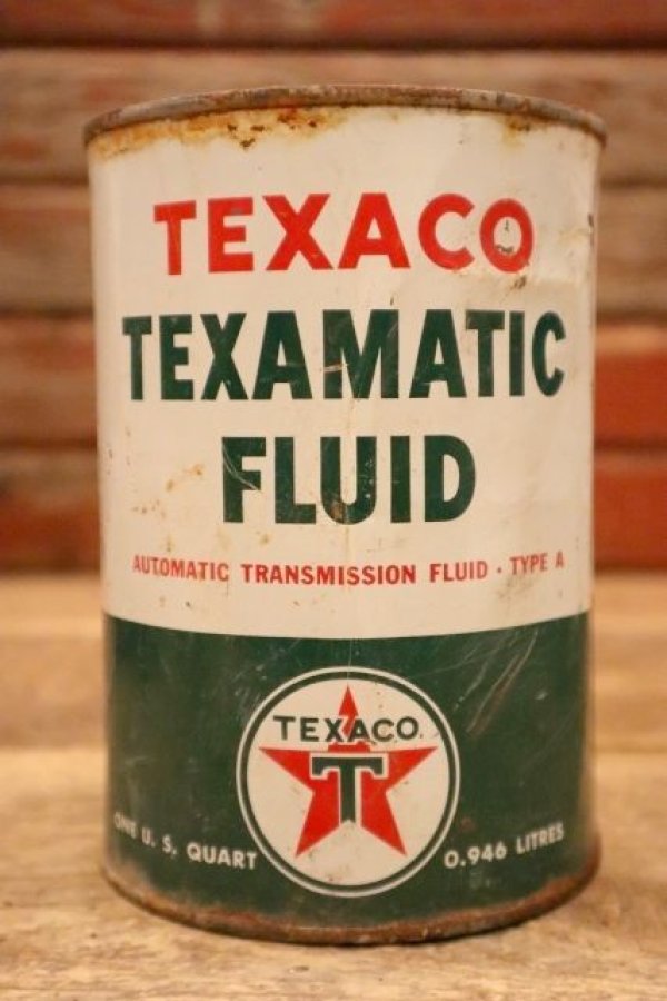画像1: dp-230401-59 TEXACO / TEXAMATIC FLUID One U.S. Quart Motor Oil Can (I)