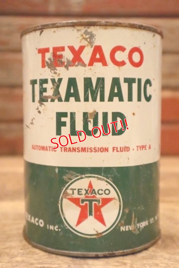 画像1: dp-230401-59 TEXACO / TEXAMATIC FLUID One U.S. Quart Motor Oil Can (H)