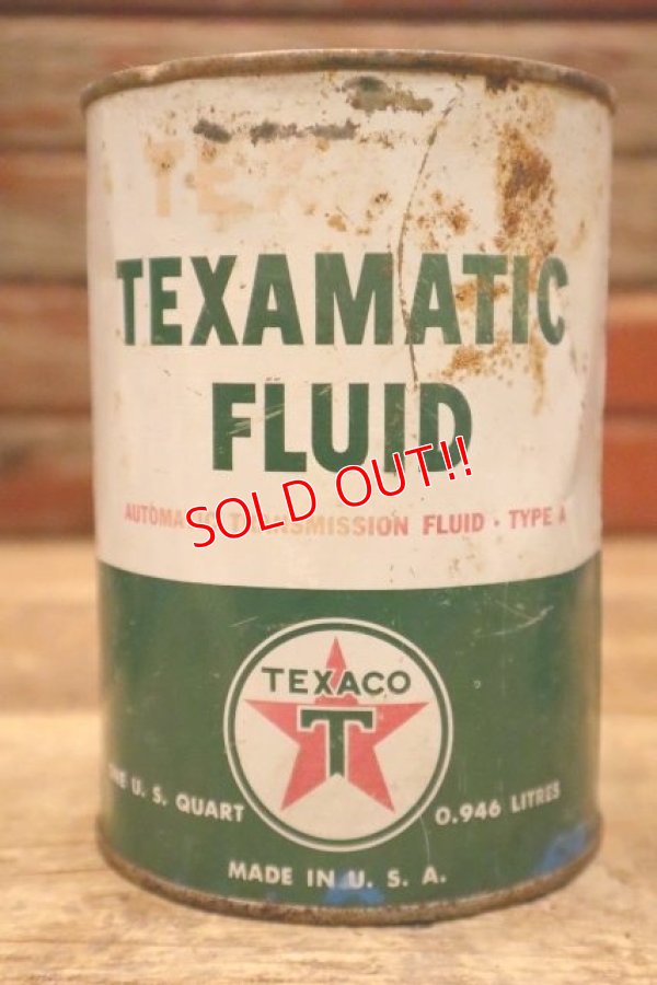 画像1: dp-230401-59 TEXACO / TEXAMATIC FLUID One U.S. Quart Motor Oil Can
