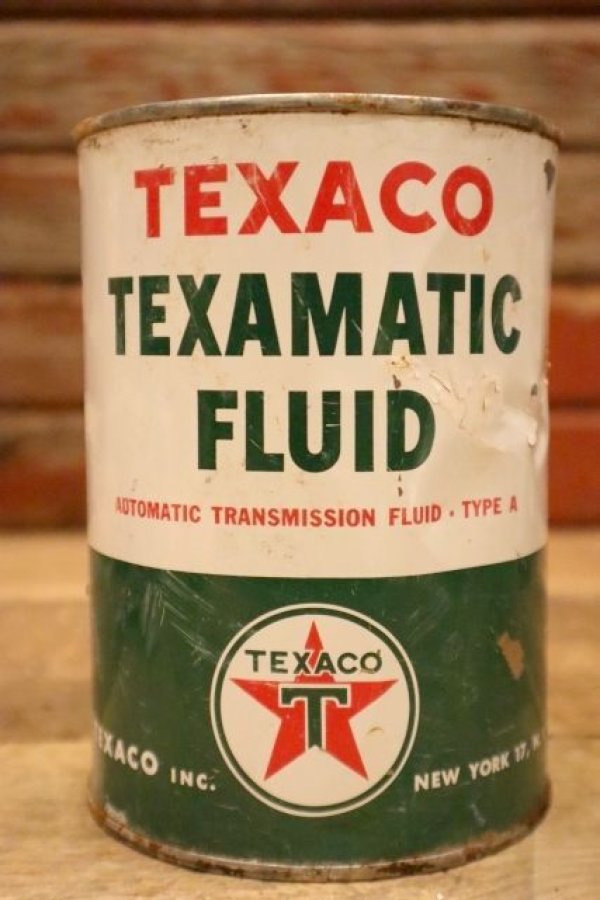 画像1: dp-230401-59 TEXACO / TEXAMATIC FLUID One U.S. Quart Motor Oil Can (C)