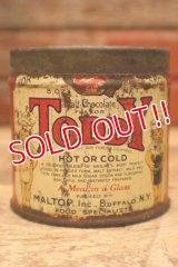 dp-240418-08 TODDY / Chocolate Flavor Drink Powder 1930's Tin Can
