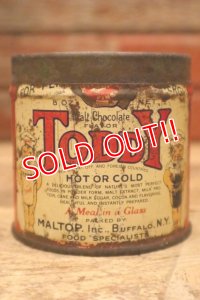 dp-240418-08 TODDY / Chocolate Flavor Drink Powder 1930's Tin Can