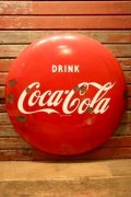 dp-240418-10 Coca-Cola / 1950's Porcelain Metal Button Sign