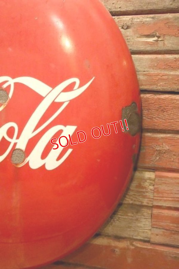 画像4: dp-240418-10 Coca-Cola / 1950's Porcelain Metal Button Sign