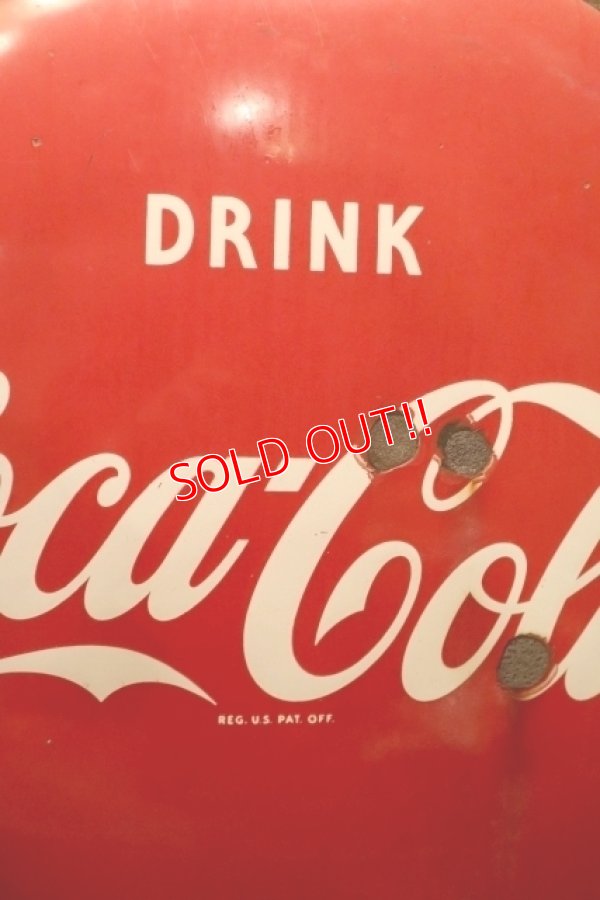 画像3: dp-240418-10 Coca-Cola / 1950's Porcelain Metal Button Sign