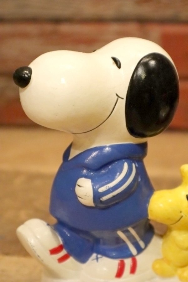 画像2: ct-240321-06 Snoopy & Woodstock / Determined 1980's Coin Bank