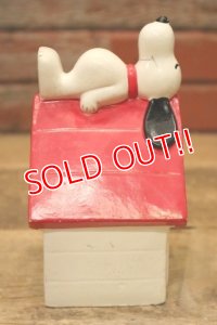 ct-240321-05 Snoopy / Determined 1970's Coin Bank "Snoopy House"
