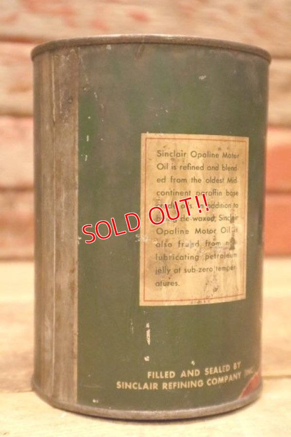 画像5: dp-240418-11 Sinclair / 1930's-1940's OPALINE MOTOR OIL One U.S. Quart Can