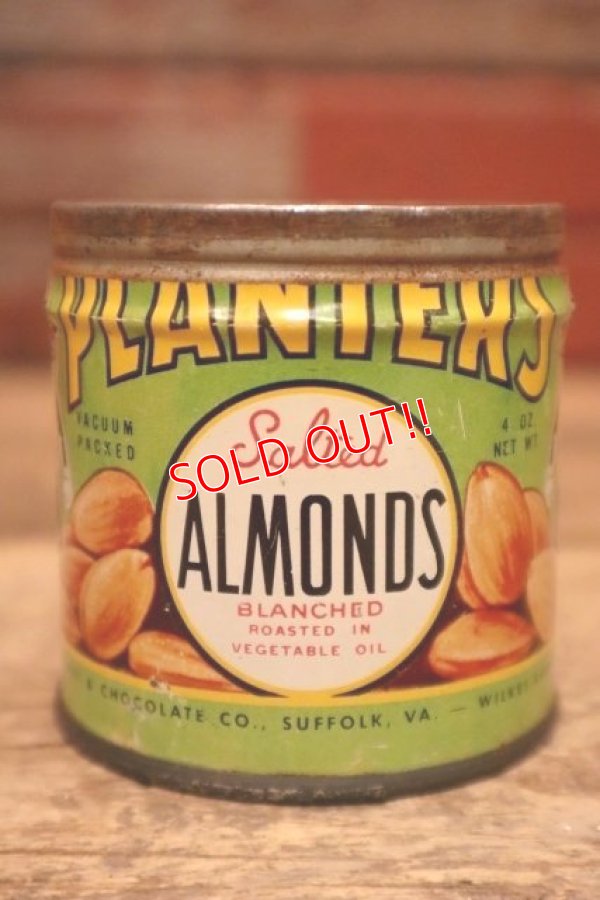 画像4: dp-240321-12 PLANTERS / MR.PEANUT 1940's Salted ALMONDS Can