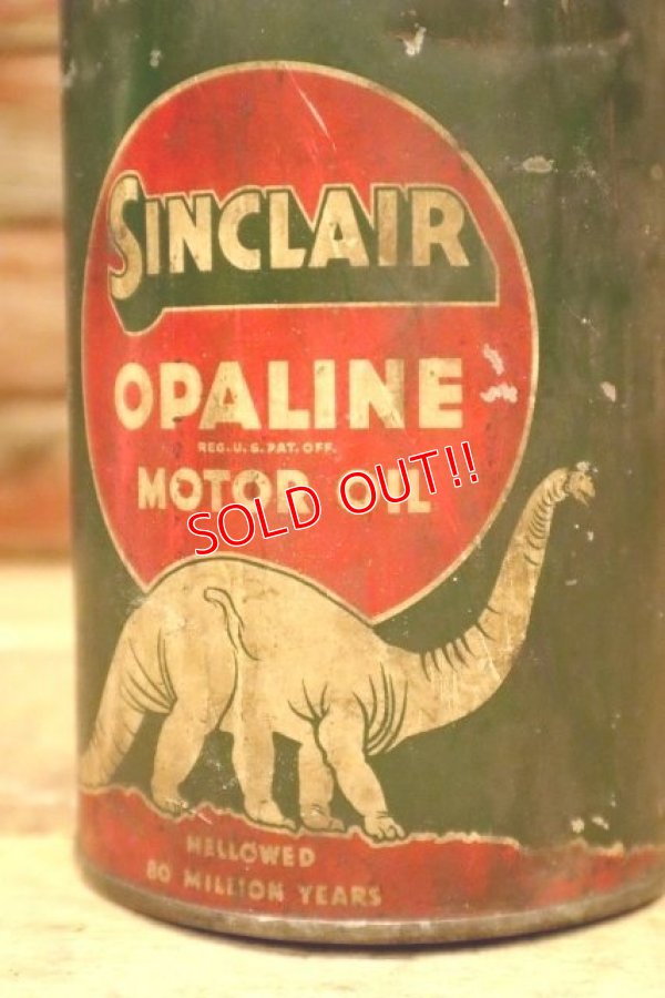 画像2: dp-240418-11 Sinclair / 1930's-1940's OPALINE MOTOR OIL One U.S. Quart Can