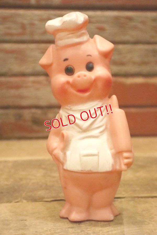 画像1: ct-240418-08 DREAMLAND 1962 Chef Pig Squeaky Doll