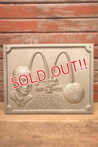 dp-240418-01 McDonald's RAY A. KROC / Store Display Metal Sign