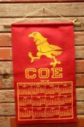 nt-240505-02 COE COLLEGE / Collegiate 1967-1968 Felt Banner Calendar