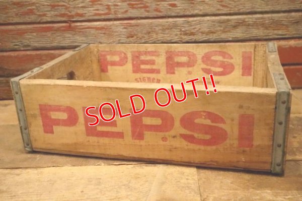 画像1: nt-240505-03 PEPSI / Vintage Wood Box