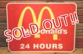 dp-240508-03 McDonald's / 24 HOURS Road Side Sign