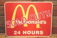 dp-240508-03 McDonald's / 24 HOURS Road Side Sign