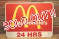 dp-240508-02 McDonald's / 24 HRS Road Side Sign