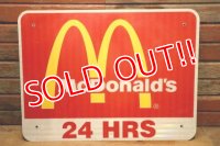 dp-240508-02 McDonald's / 24 HRS Road Side Sign