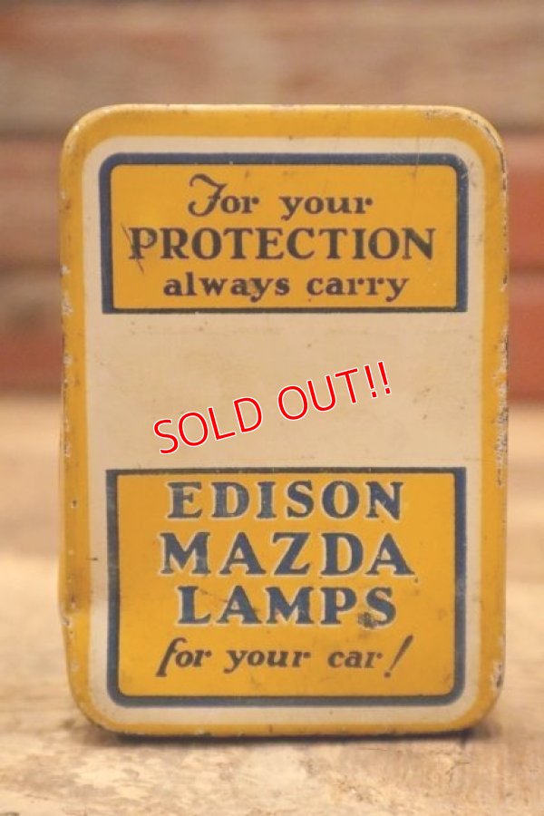 画像2: dp-240508-106 EDISON MAZDA LAMPS (GE) / 1930's For your PROTECTION always carry Tin Box