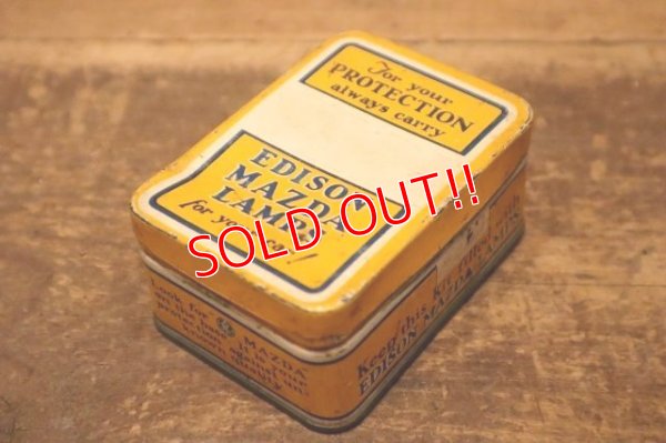 画像1: dp-240508-106 EDISON MAZDA LAMPS (GE) / 1930's For your PROTECTION always carry Tin Box