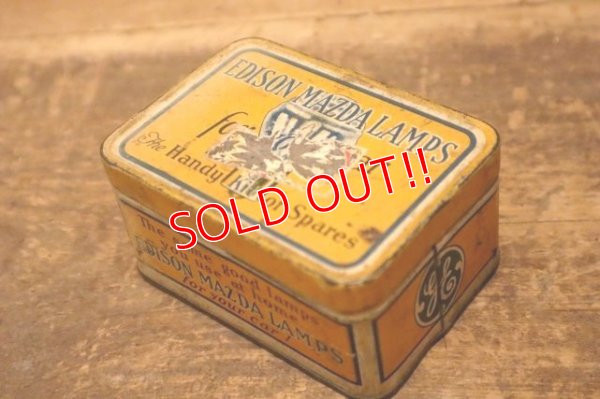 画像1: dp-240508-105 EDISON MAZDA LAMPS (GE) / 1930's The Handy Kit of Spares Tin Box