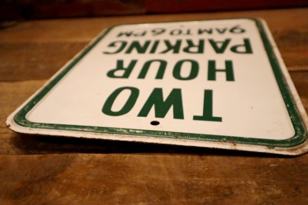 画像6: dp-240508-103 2 HOUR PARKING / Enamel Road Sign