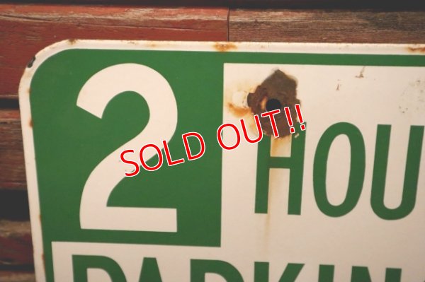 画像2: dp-240508-103 2 HOUR PARKING / Enamel Road Sign
