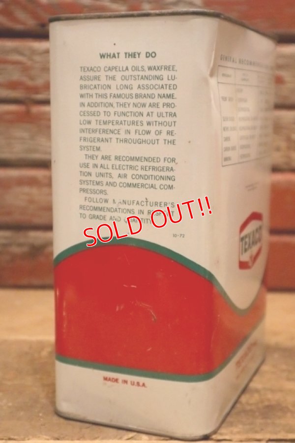 画像6: dp-240508-72 TEXACO / CAPELLA OIL 1960's ONE U.S. GALLON CAN