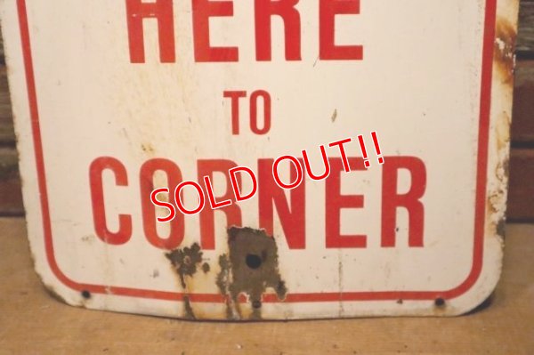 画像4: dp-240508-103 NO PARKING HERE TO CORNER / Enamel Road Sign