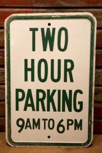 dp-240508-103 2 HOUR PARKING / Enamel Road Sign