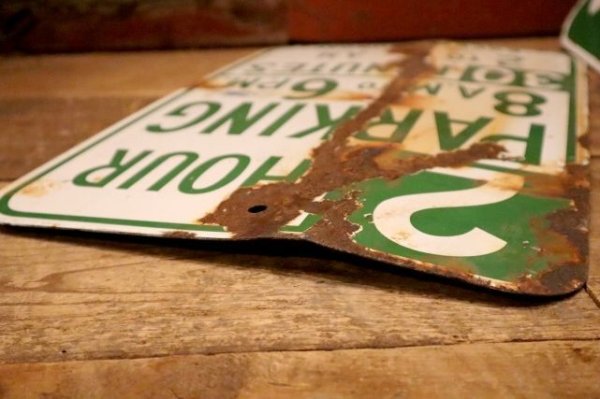 画像6: dp-240508-103 2 HOUR PARKING / Enamel Road Sign