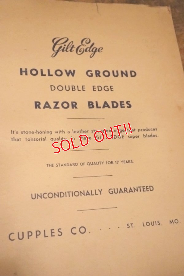 画像11: dp-240508-07 HOLLOW GROUND 1940's RAZOR BLADE DISPLAY