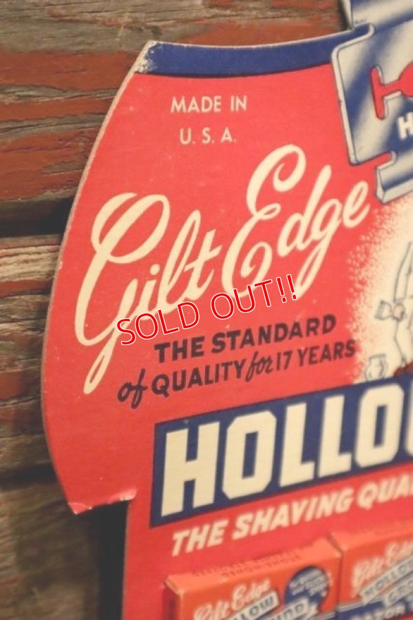 画像5: dp-240508-07 HOLLOW GROUND 1940's RAZOR BLADE DISPLAY