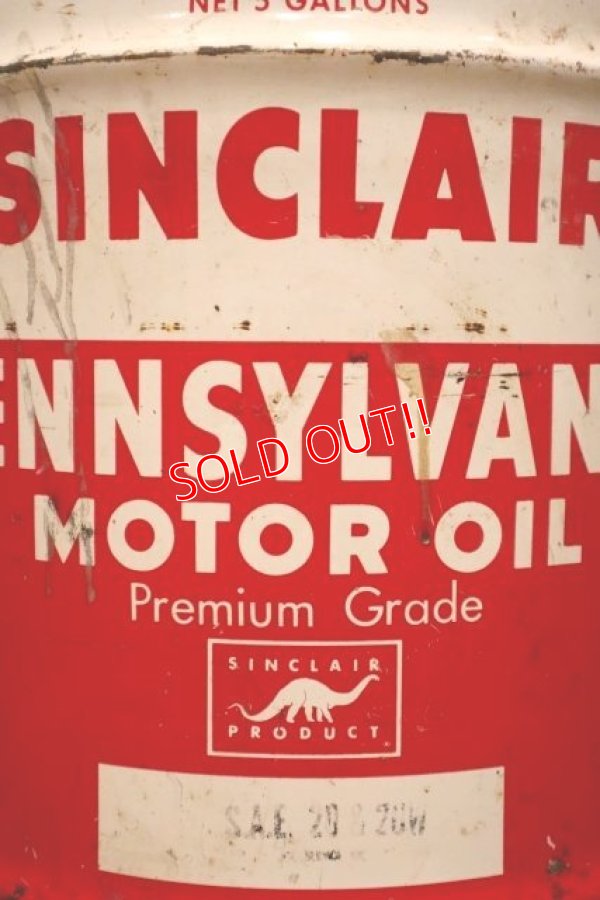 画像2: dp-240508-32 SINCLAIR / PENNSYLVEANIA MOTOR OIL 1950's 5 Gallons Can