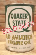 dp-240508-19 QUAKER STATE / 1950's AD AVIATION ENGINE OIL One U.S. Quart Can