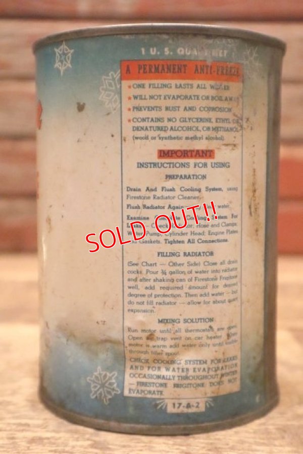 画像3: dp-240508-20 Firestone / FRIGITONE PERMANENT ANTI-FREEZE One U.S. Quart Can
