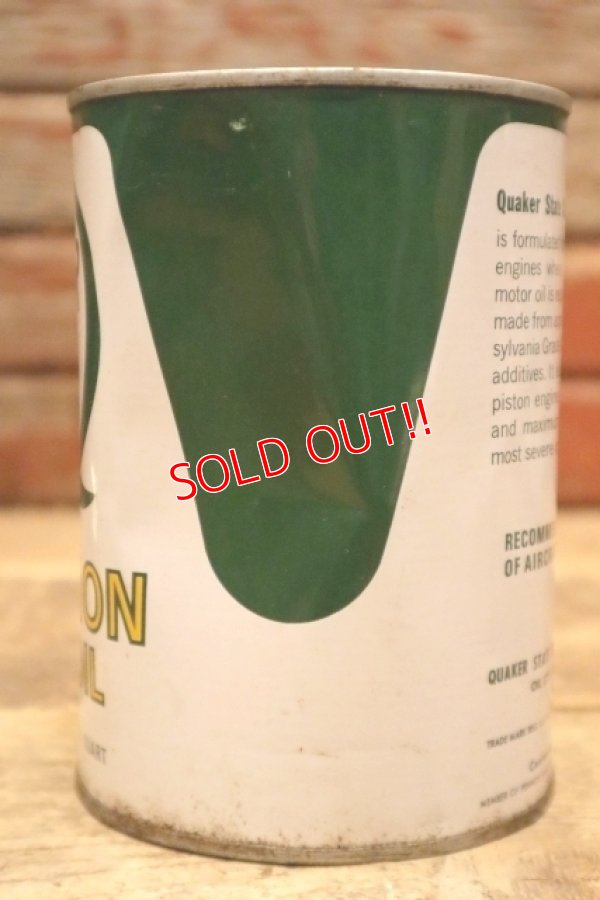 画像4: dp-240508-19 QUAKER STATE / 1950's AD AVIATION ENGINE OIL One U.S. Quart Can