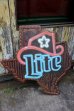 画像1: dp-240508-78 Lite BEER / State of Texas 1980's-1990's Metal Sign (1)