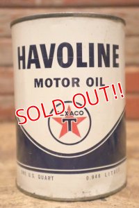dp-240508-63 TEXACO / HAVOLINE MORTOR OIL One U.S. Quart Can