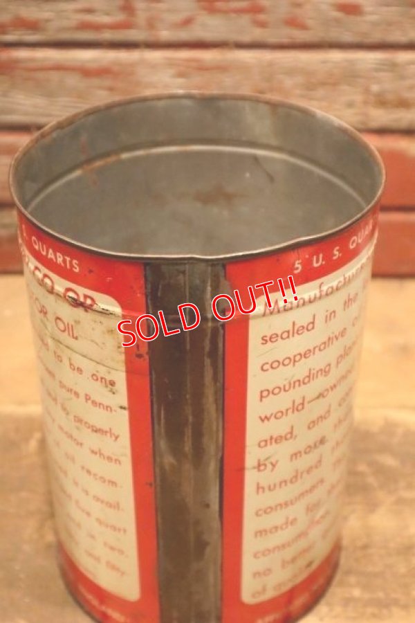 画像6: dp-240508-28 PENN CO-OP MOTOR OIL  5 U.S. Quarts Can