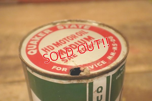 画像6: dp-240605-04 QUAKER STATE MOTOR OIL 1940's One U.S. Quart Can