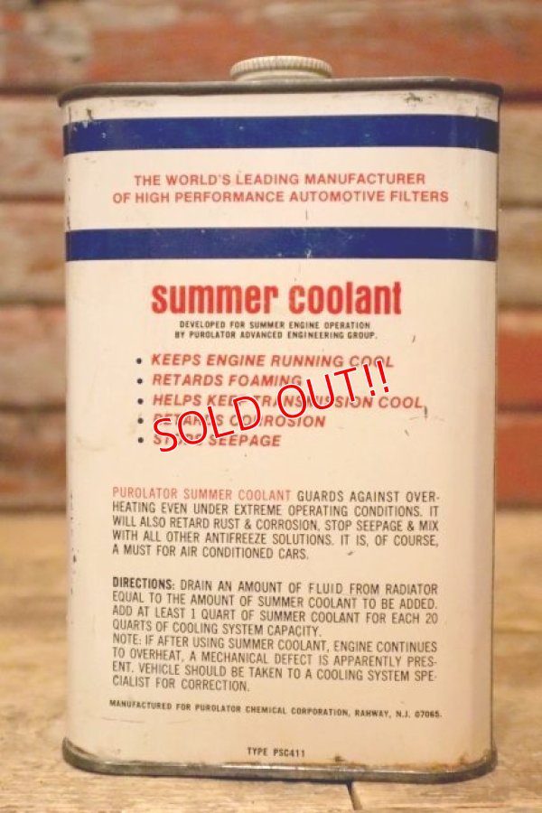 画像2: dp-240207-07 PUROLATOR RACING FORMULA Summer Coolant Can
