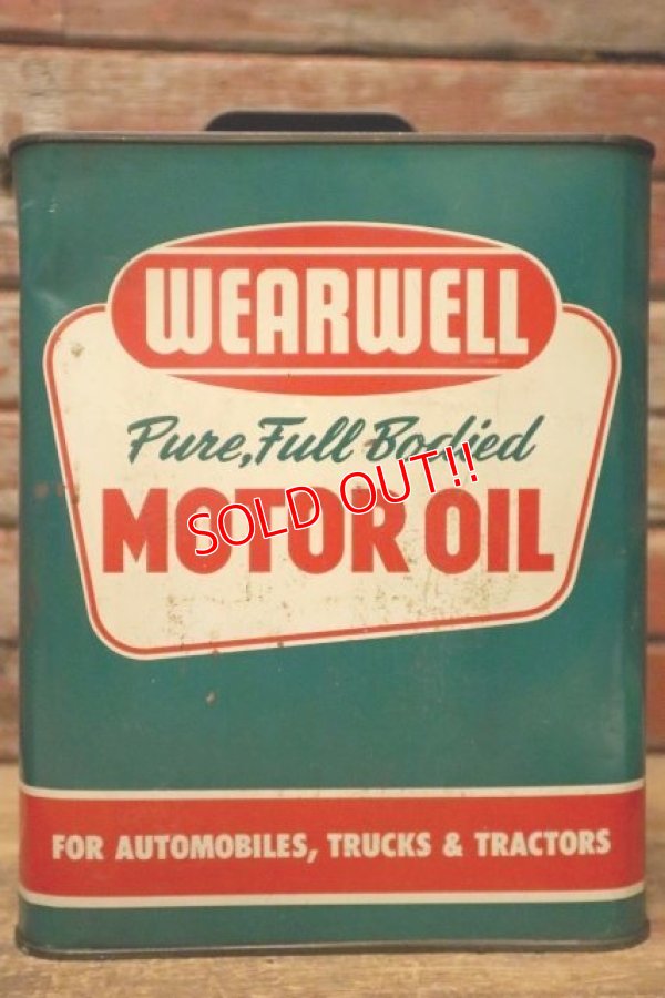 画像3: dp-240508-17 WEARWELL MOTOR OIL 2 U.S. GALLONS CAN
