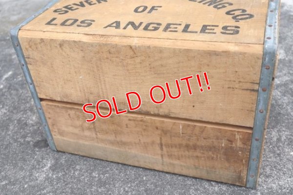 画像9: dp-240604-10 SEVEN UP 7up / 1960's Wood Box