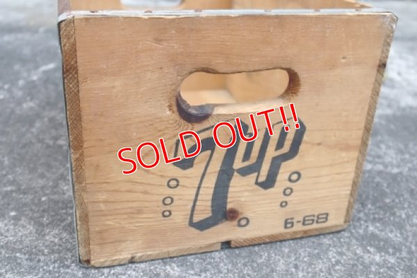 画像6: dp-240604-10 SEVEN UP 7up / 1960's Wood Box