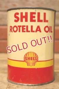 dp-240611-10 SHELL / ROTELLA OIL 〜1950's One U.S. Quart Can