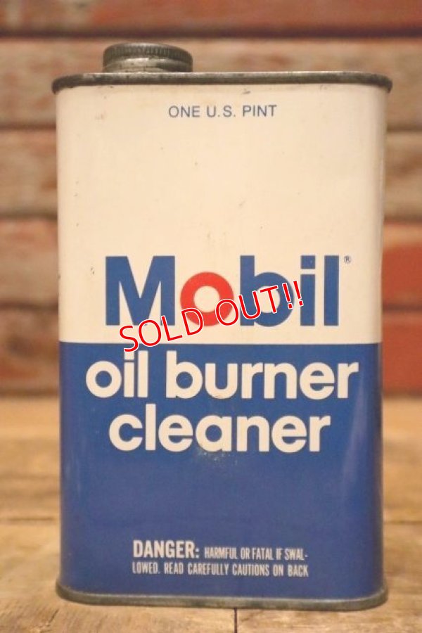 画像1: dp-240207-07 Mobil / 1970's〜 oil burner cleaner One Pint Can