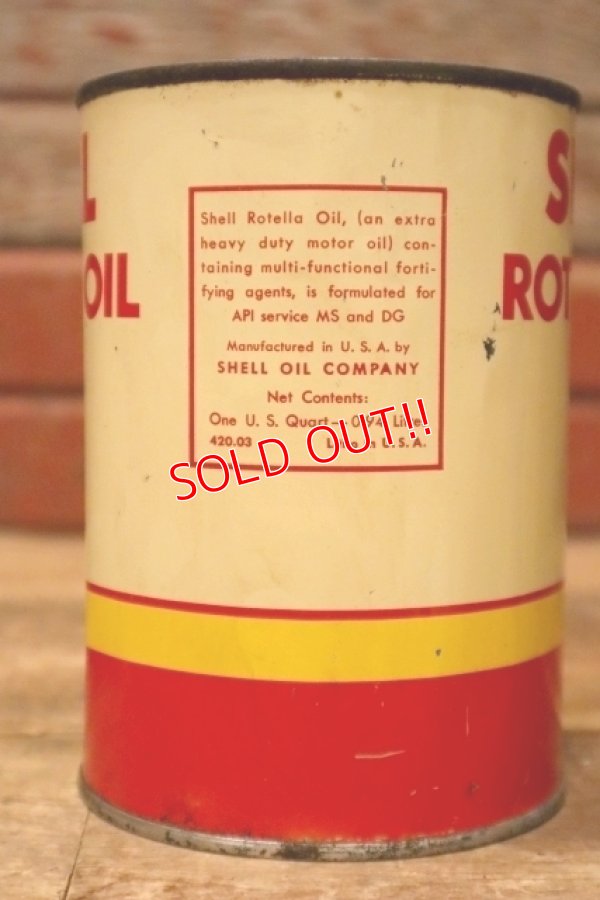画像4: dp-240611-10 SHELL / ROTELLA OIL 〜1950's One U.S. Quart Can