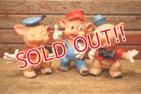 ct-240418-15 Three Little Pigs / 1960's Rubber Doll Set
